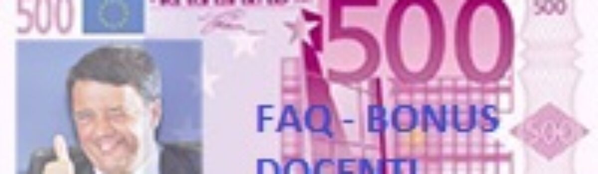 Carta del docente/bonus anno scolastico 2015-2016: ecco le FAQ
